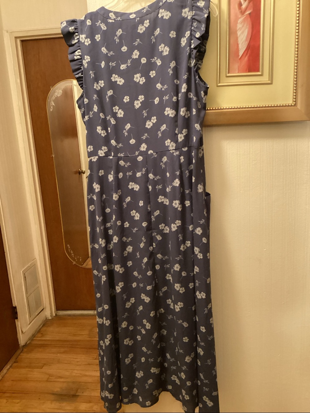 Simply Vera Vera Wang Blue Floral Maxi Dress - Picture 6 of 8